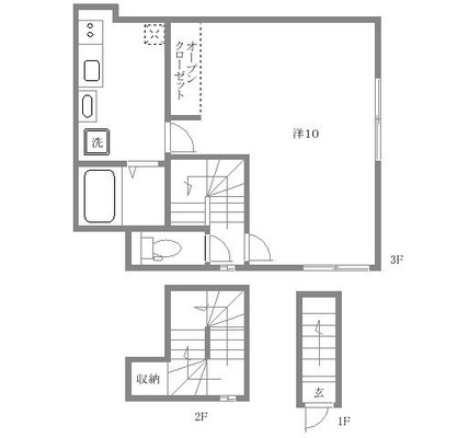 大山 アパート 1K